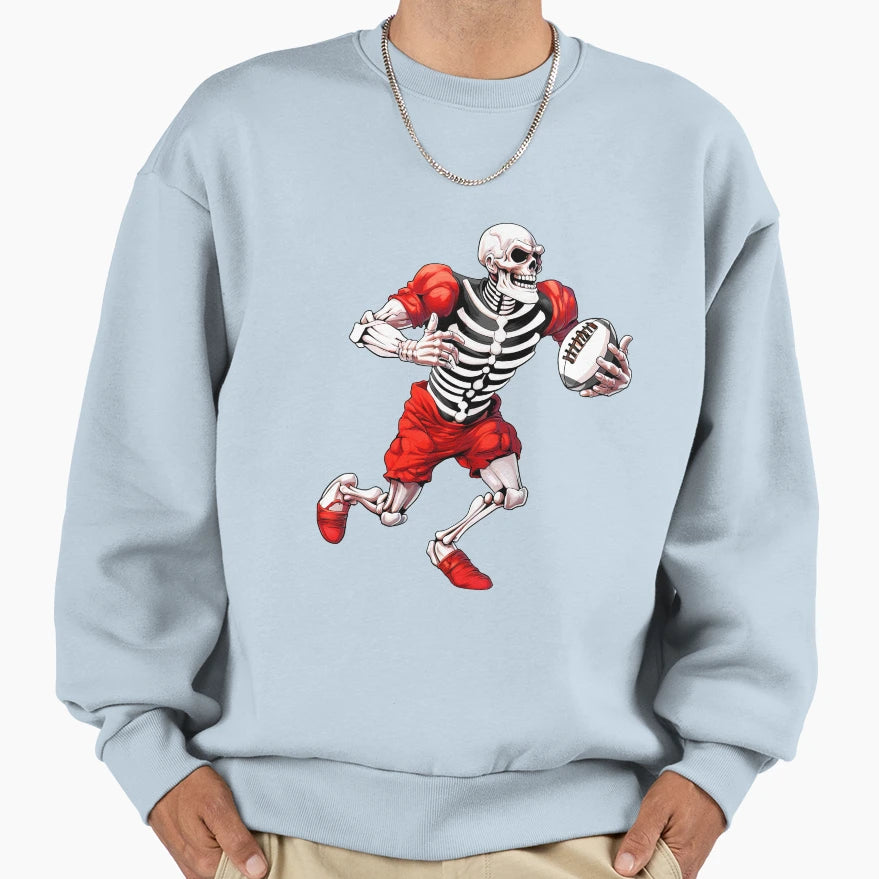 Skeleton Rugby Sweatshirt - Novelty Apparel for Adults - T-Shirt, Sweatshirt, Hoodie
