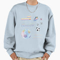 Pastel Rainbow Watercolor Soccer Sweatshirt - Minimalist Print Men Women - T-Shirt, Sweatshirt, Hoodie