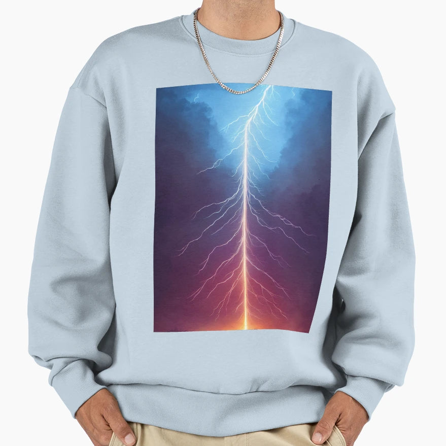 Lightning Sweatshirt - Unique Graphic for Adults - T-Shirt, Sweatshirt, Hoodie