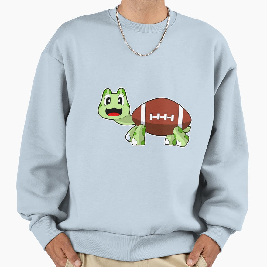 Turtle American Football Sports Sweatshirt - Aesthetic Graphic for Adults - T-Shirt, Sweatshirt, Hoodie