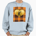 Abstract Warm Plaid Puff Gold Sweatshirt - Casual Everyday Wear Men Women - T-Shirt, Sweatshirt, Hoodie