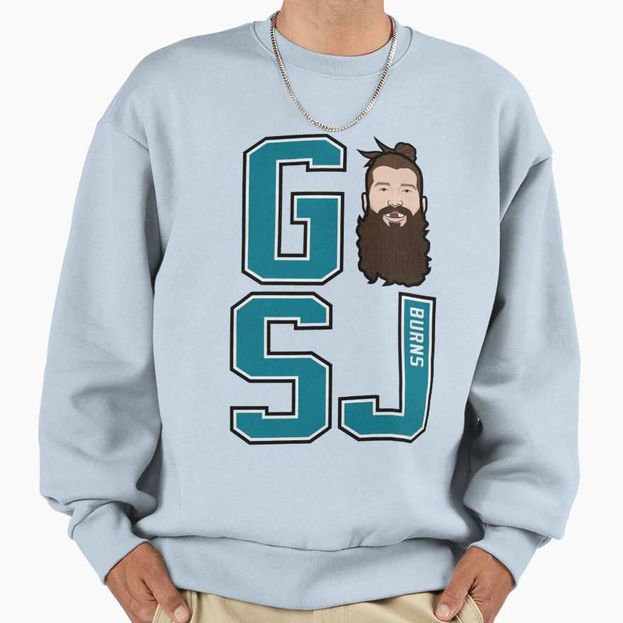 Brent Burns Go Sj Sweatshirt - Unique Graphic Unisex - T-Shirt, Sweatshirt, Hoodie