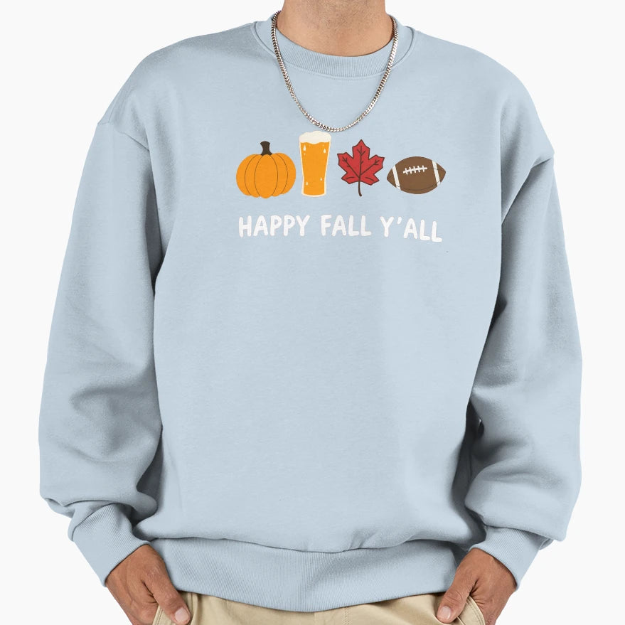Happy Fall Icons Sweatshirt - Trendy Graphic Men Women - T-Shirt, Sweatshirt, Hoodie