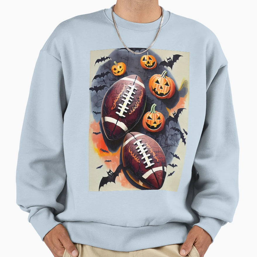 Halloween Touchdown When Sports Sweatshirt - Minimalist Print Men Women - T-Shirt, Sweatshirt, Hoodie