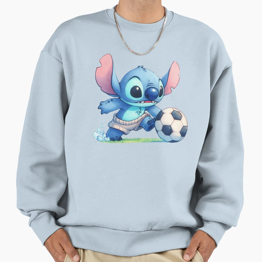 Stitch Soccer Sweatshirt - Casual Everyday Wear Unisex - T-Shirt, Sweatshirt, Hoodie