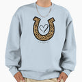 Leopard Horsehoe And Heart Sweatshirt - Fun Novelty Design Unisex - T-Shirt, Sweatshirt, Hoodie