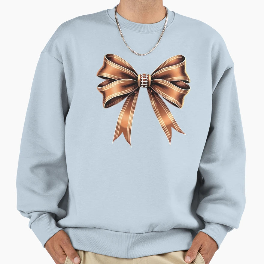 Coquette Bow Pumpkin American Sweatshirt - Casual Everyday Wear for Adults - T-Shirt, Sweatshirt, Hoodie