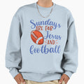 Sundays Are Jesus And Football Funny Sweatshirt - Graphic Print for Adults - T-Shirt, Sweatshirt, Hoodie
