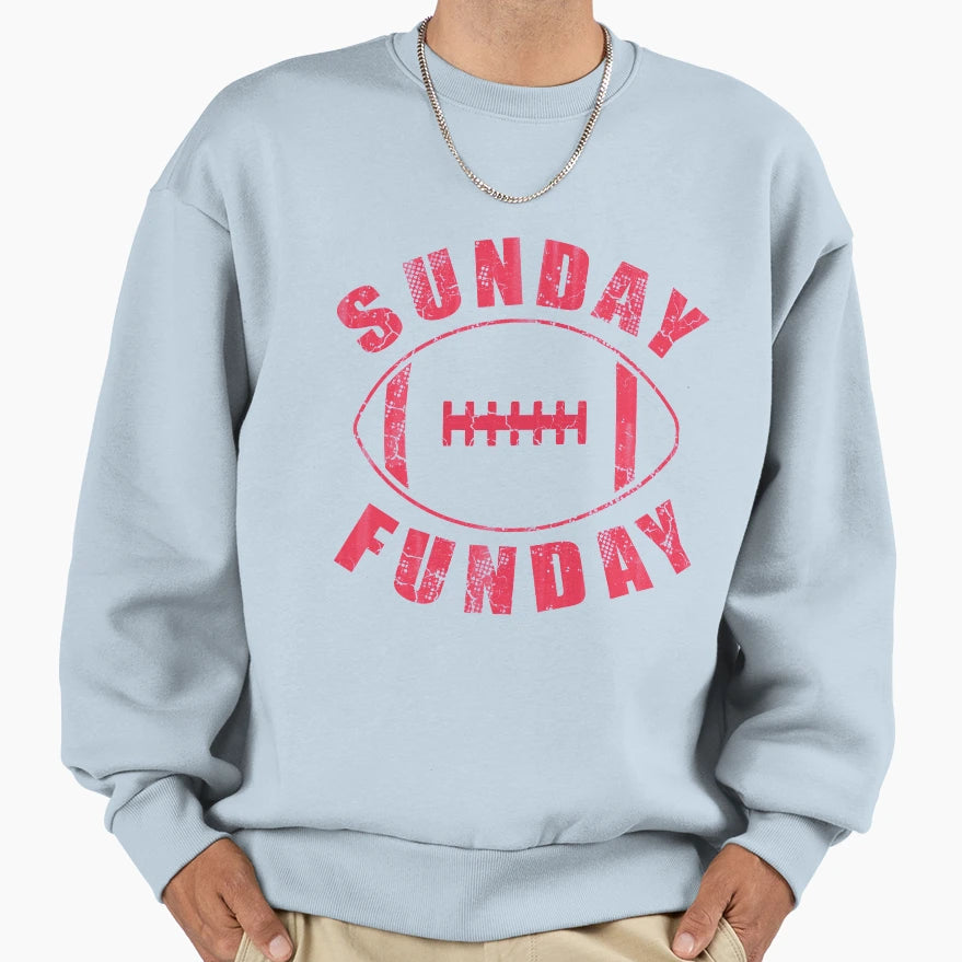 Sunday Funday Football Sweatshirt - Fun Novelty Design Men Women - T-Shirt, Sweatshirt, Hoodie