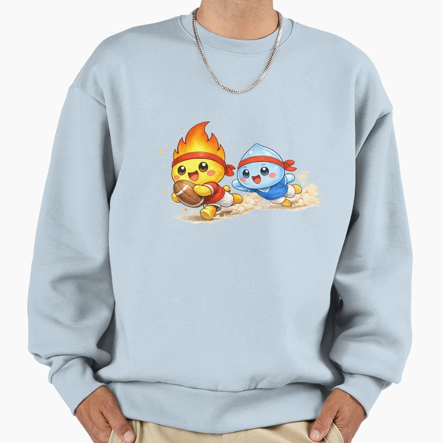 Elemental Playing Rugby Sweatshirt - Unique Graphic Men Women - T-Shirt, Sweatshirt, Hoodie