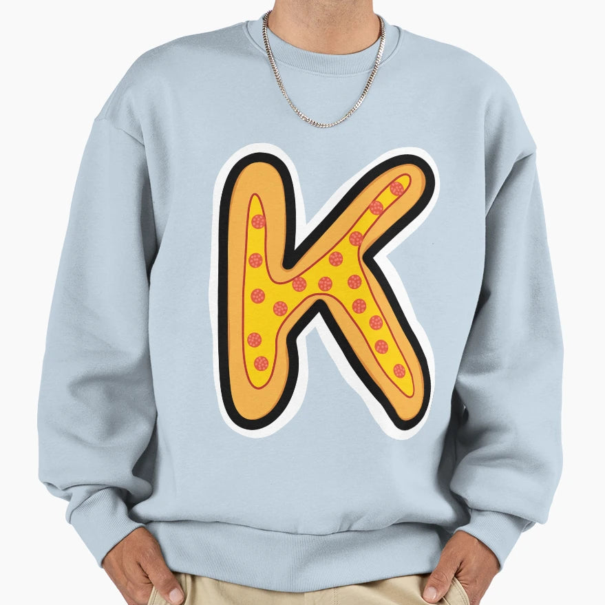 Pizza K Sweatshirt - Fun Novelty Design for Adults - T-Shirt, Sweatshirt, Hoodie