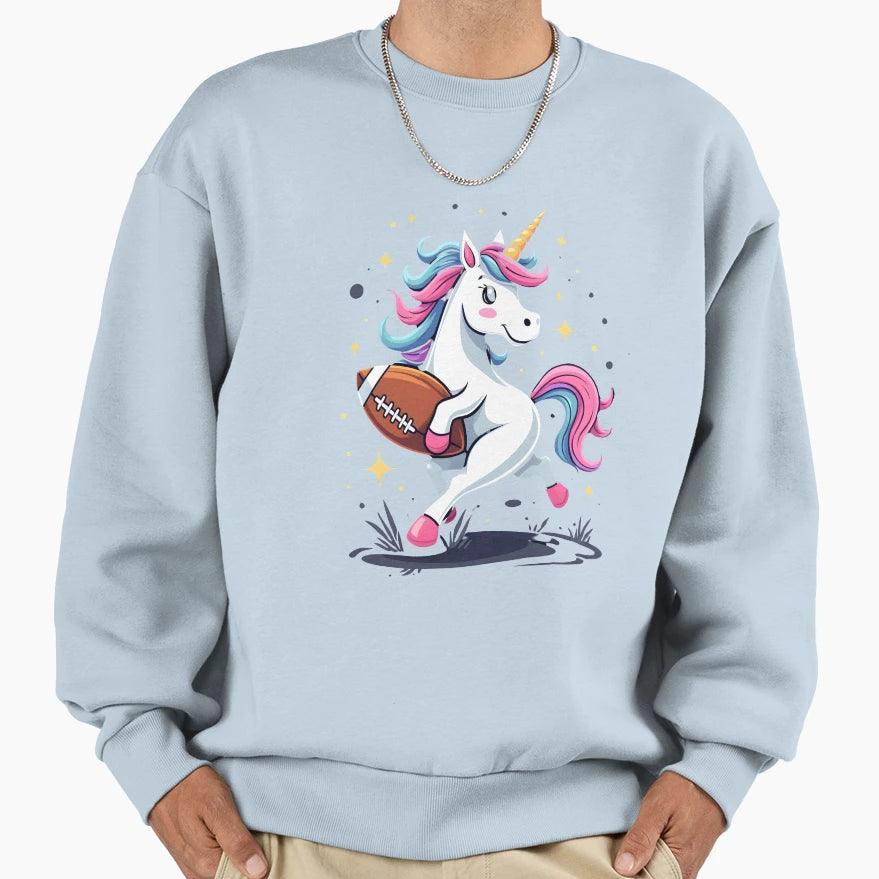 Touchdown Unicorn Magical Football Sweatshirt - Trendy Graphic Unisex - T-Shirt, Sweatshirt, Hoodie