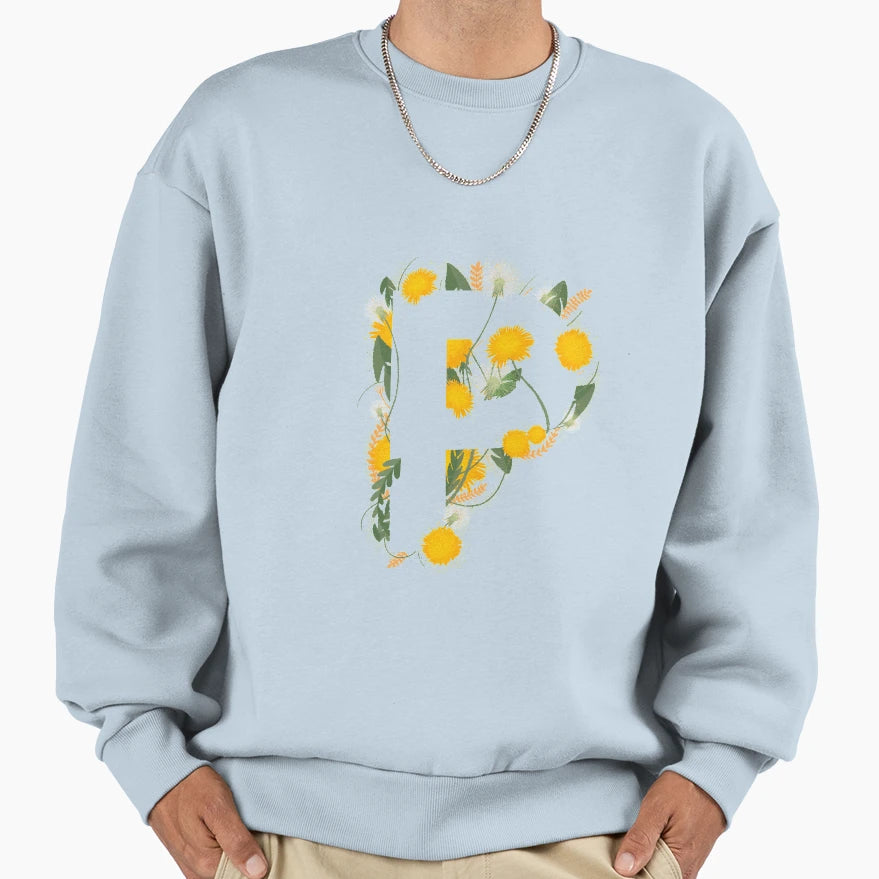 P Flower Sweatshirt - Novelty Apparel Unisex - T-Shirt, Sweatshirt, Hoodie