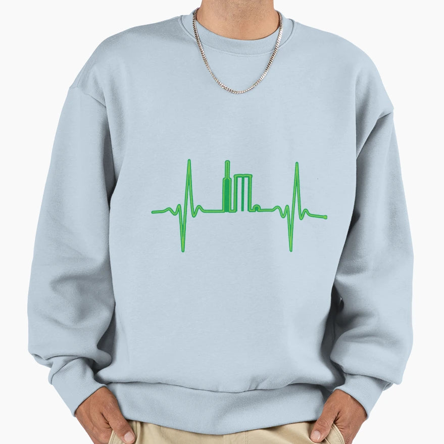 Heart Ashes T20 Heartbeat Cricket Sweatshirt - Minimalist Print Unisex - T-Shirt, Sweatshirt, Hoodie