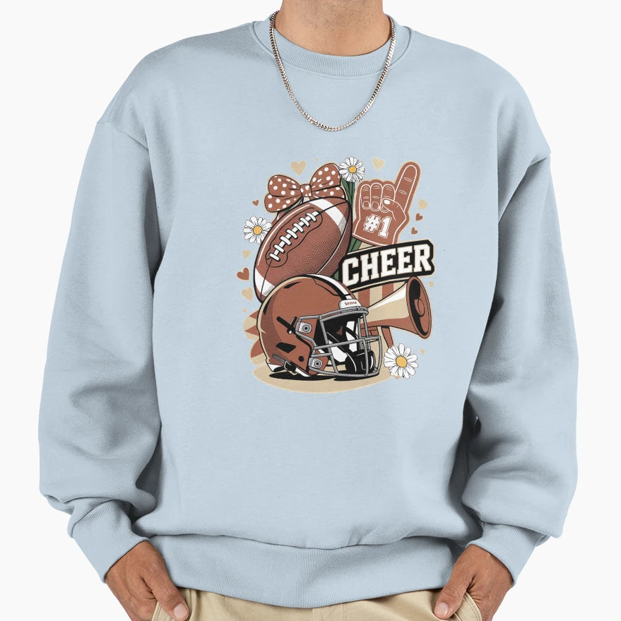 Cheer Touchdown American Football Sweatshirt - Trendy Graphic Men Women - T-Shirt, Sweatshirt, Hoodie