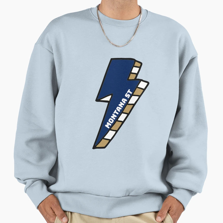 Montana State University Lightning Sweatshirt - Streetwear Style Men Women - T-Shirt, Sweatshirt, Hoodie