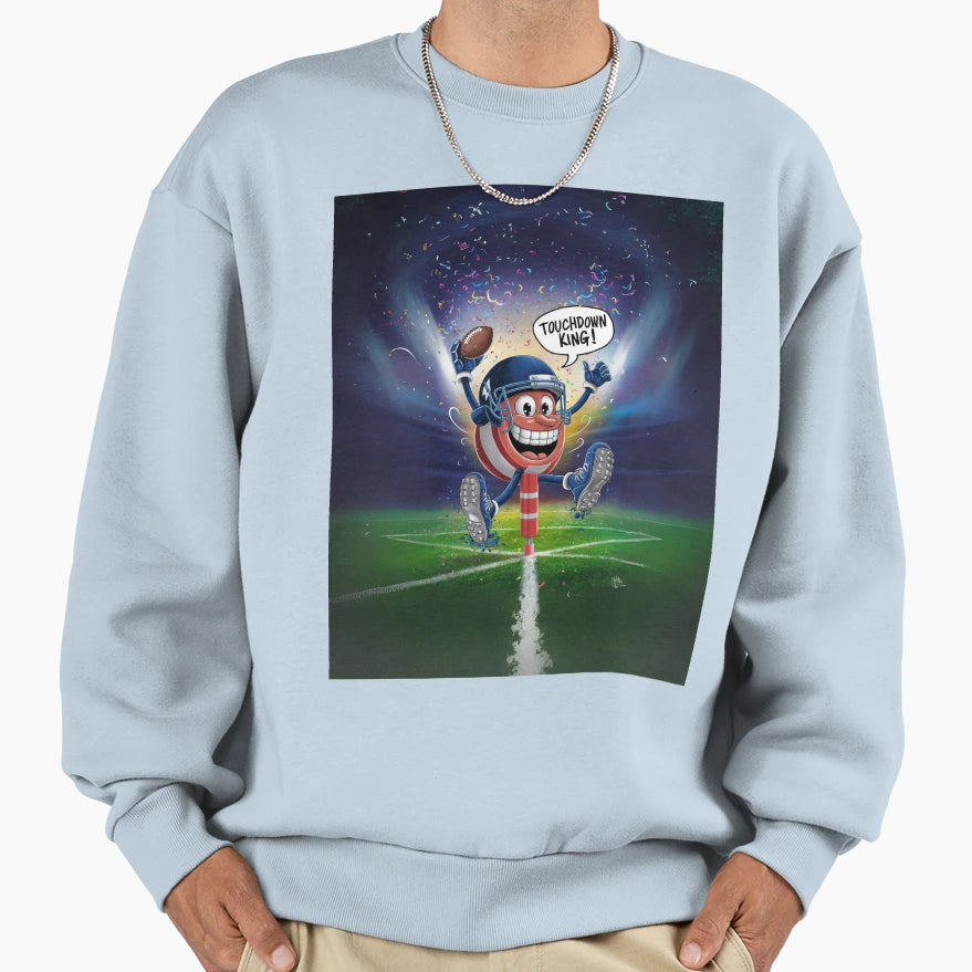 Headline News End Zone Hero Sweatshirt - Unique Graphic for Adults - T-Shirt, Sweatshirt, Hoodie