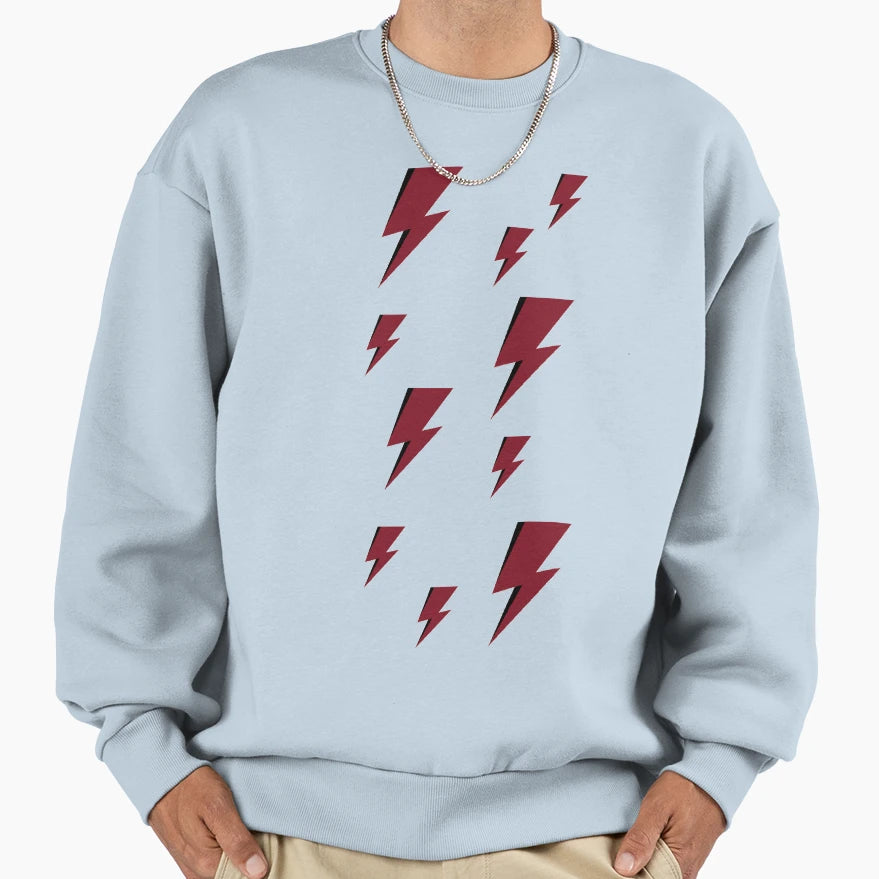 Bowie Lightning Bolt Glam Rock Sweatshirt - Streetwear Style for Adults - T-Shirt, Sweatshirt, Hoodie