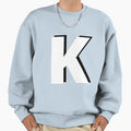 K Letter Initial Sports Team Sweatshirt - Custom Art Print Men Women - T-Shirt, Sweatshirt, Hoodie