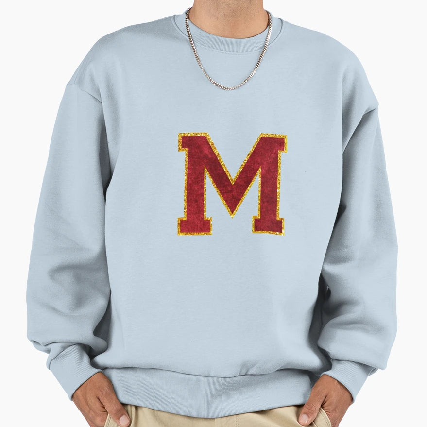M Varsity Logo Sweatshirt - Aesthetic Graphic for Adults - T-Shirt, Sweatshirt, Hoodie