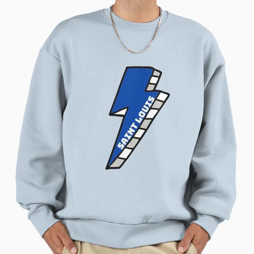 Saint Louis University Lightning Bolt Sweatshirt - Streetwear Style Unisex - T-Shirt, Sweatshirt, Hoodie