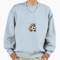 Soccer And Flowers Sweatshirt - Minimalist Print Men Women - T-Shirt, Sweatshirt, Hoodie