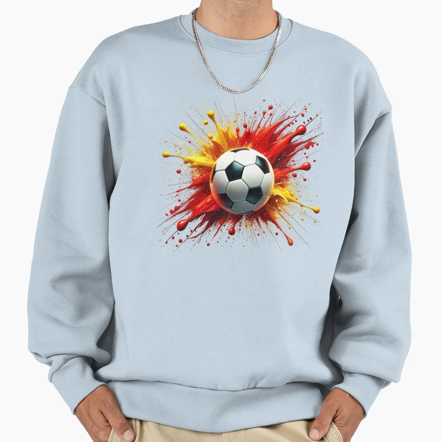 Football Paint Splashes Sweatshirt - Unique Graphic Men Women - T-Shirt, Sweatshirt, Hoodie