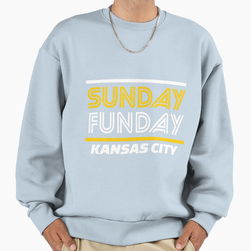 Kc Sunday Funday Kansas City Kc Sweatshirt - Unique Graphic for Adults - T-Shirt, Sweatshirt, Hoodie