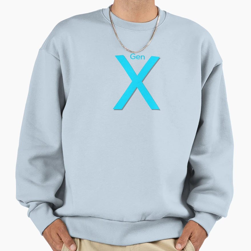 Generation X Blue Sweatshirt - Graphic Print Men Women - T-Shirt, Sweatshirt, Hoodie
