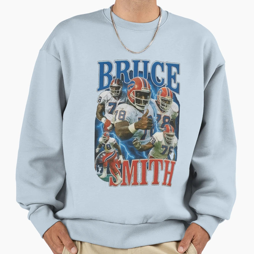 Bruce Smith Buffalo Football Sweatshirt - Unique Graphic Unisex - T-Shirt, Sweatshirt, Hoodie