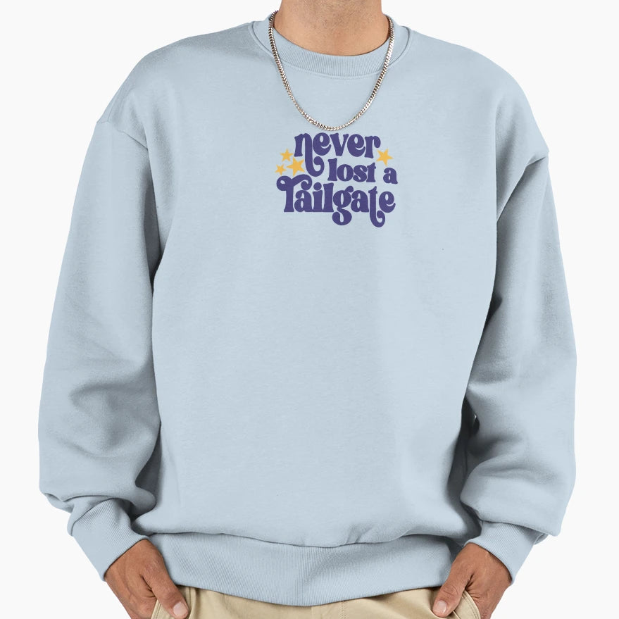 Never Lost Tailgate Sweatshirt - Minimalist Print Unisex - T-Shirt, Sweatshirt, Hoodie