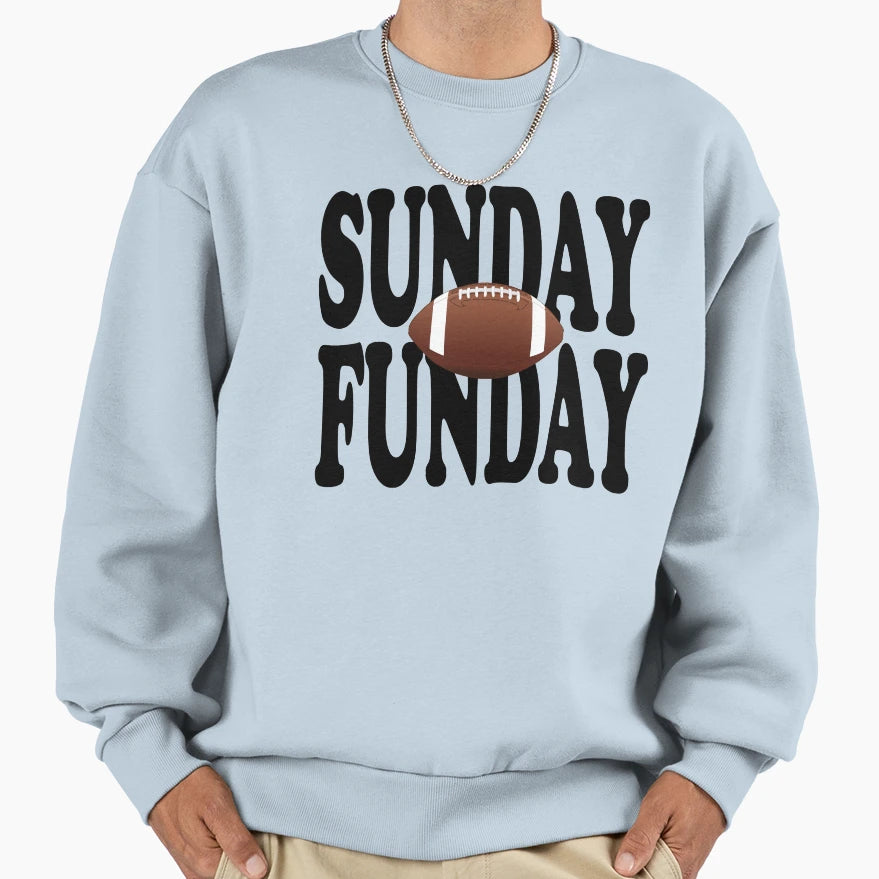 Sunday Funday Football Sport Short Sleeve T-Shirt - Unique Graphic Unisex - T-Shirt, Sweatshirt, Hoodie