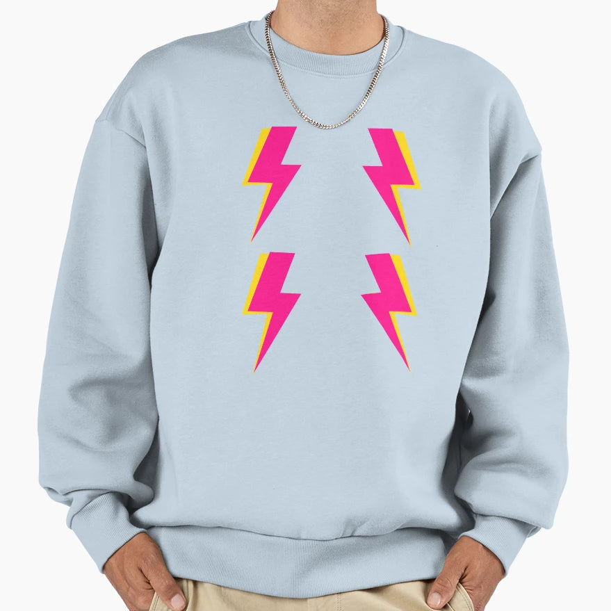 Lightning Bolt Sweatshirt - Minimalist Print for Adults - T-Shirt, Sweatshirt, Hoodie