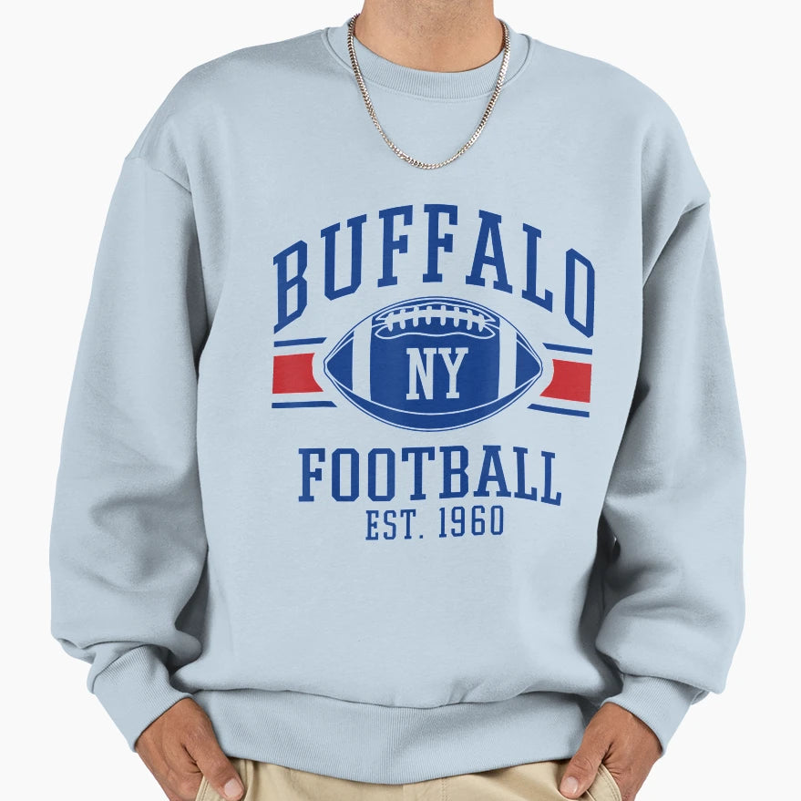 Buffalo Football New York Sports Sweatshirt - Minimalist Print for Adults - T-Shirt, Sweatshirt, Hoodie