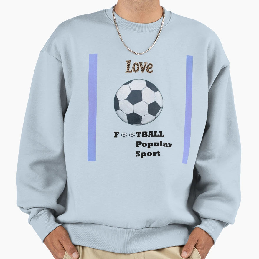 Popular Football Sport Sweatshirt - Minimalist Print Men Women - T-Shirt, Sweatshirt, Hoodie