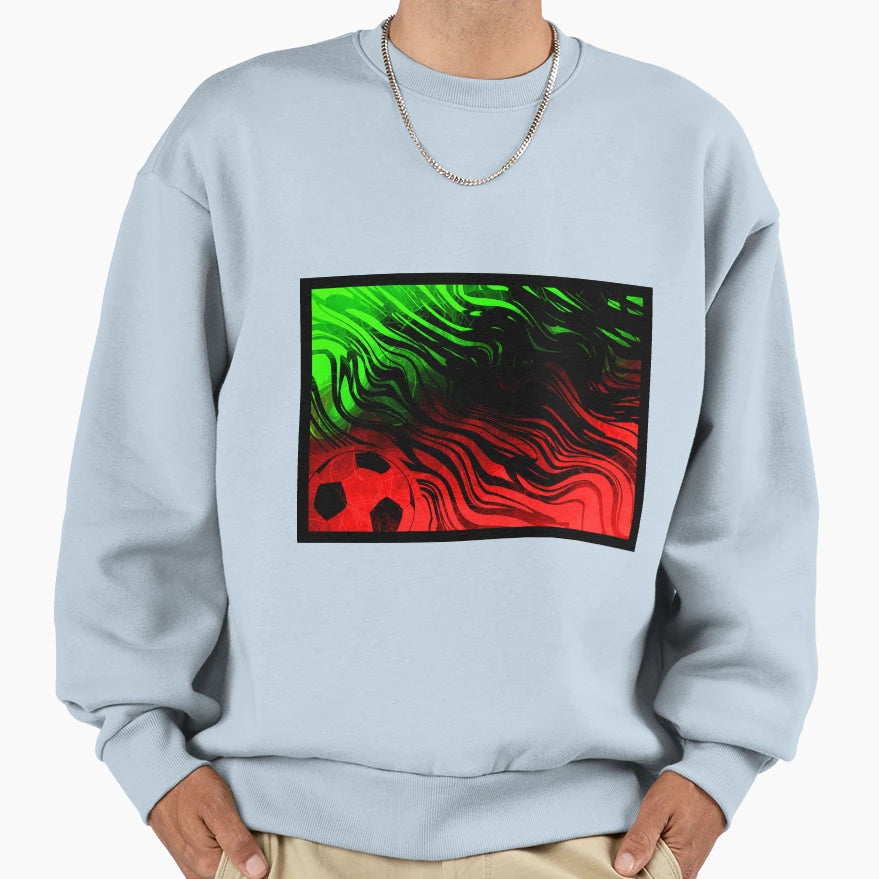Abstract Soccer Sweatshirt - Custom Art Print for Adults - T-Shirt, Sweatshirt, Hoodie