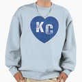 Royal Blue Kc Blue Heart Kansas City Sweatshirt - Graphic Print Men Women - T-Shirt, Sweatshirt, Hoodie