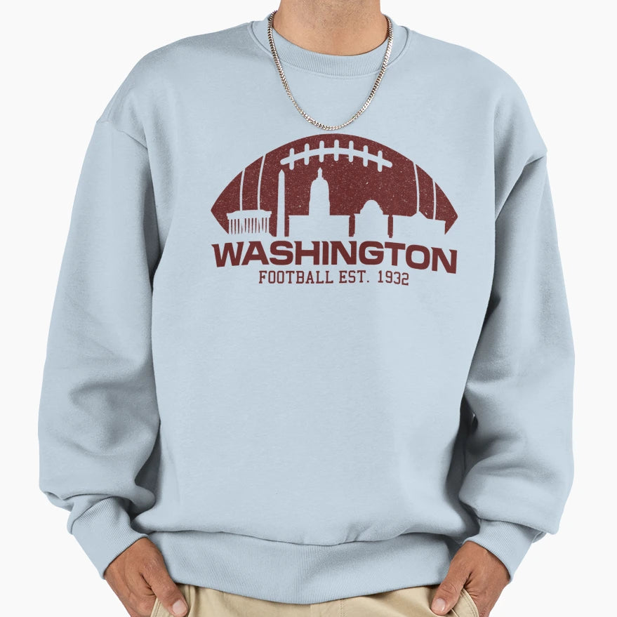 Washington Football Est 1932 Sweatshirt - Casual Everyday Wear Men Women - T-Shirt, Sweatshirt, Hoodie