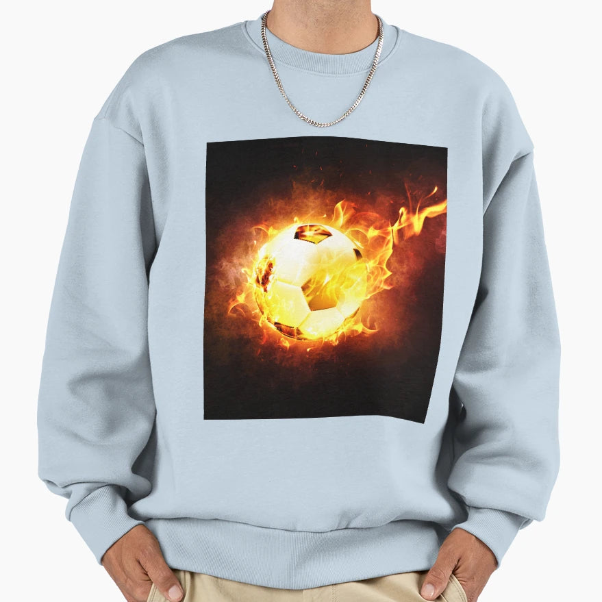 Glowing Football Ball Sweatshirt - Casual Everyday Wear Men Women - T-Shirt, Sweatshirt, Hoodie