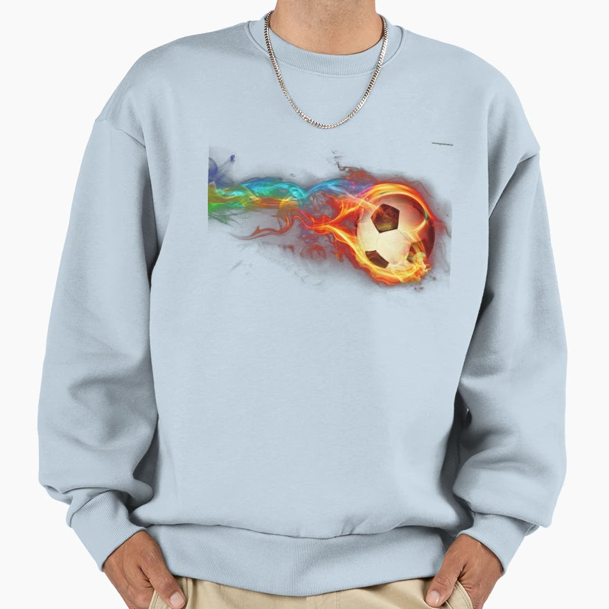 Blue Flame Ball Sweatshirt - Minimalist Print Unisex - T-Shirt, Sweatshirt, Hoodie