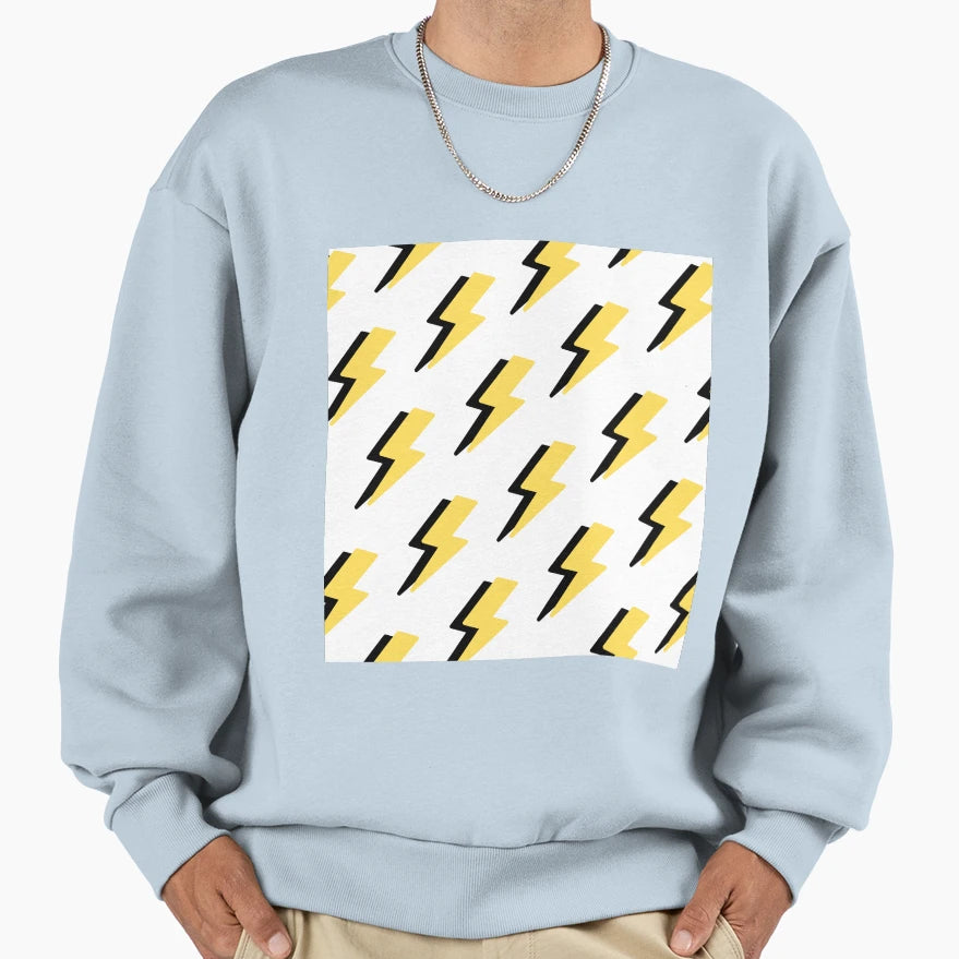 Lightning Bolt Pattern Black And Sweatshirt - Minimalist Print Unisex - T-Shirt, Sweatshirt, Hoodie
