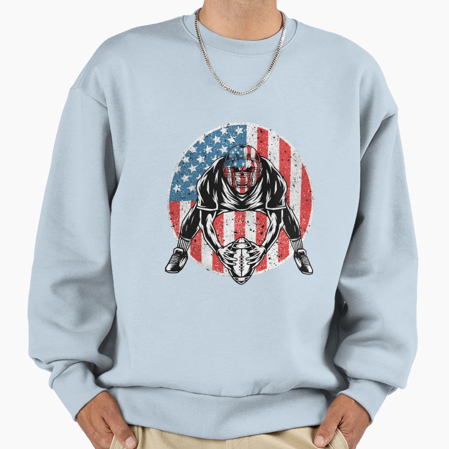 American Football Quarterback Usa Sweatshirt - Trendy Graphic for Adults - T-Shirt, Sweatshirt, Hoodie
