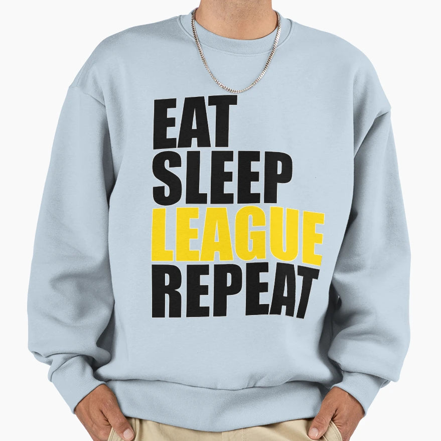 Eat Sleep League Repeat Gift High School T-Shirt - Unique Graphic Unisex - T-Shirt, Sweatshirt, Hoodie