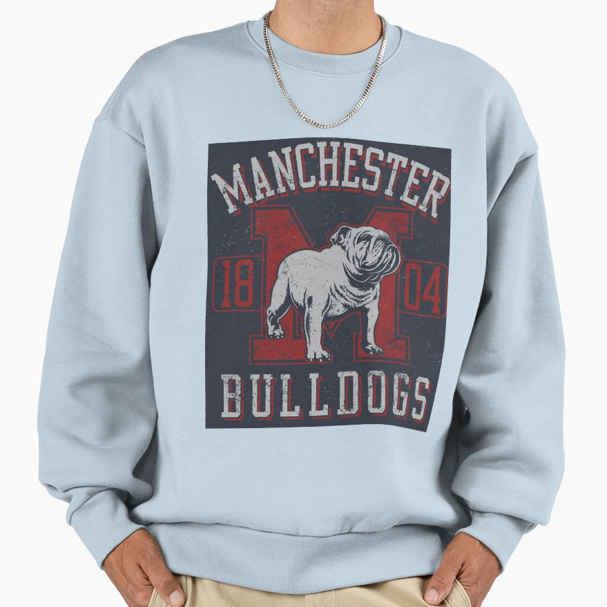 Manchester Bulldogs Sweatshirt - Fun Novelty Design Unisex - T-Shirt, Sweatshirt, Hoodie