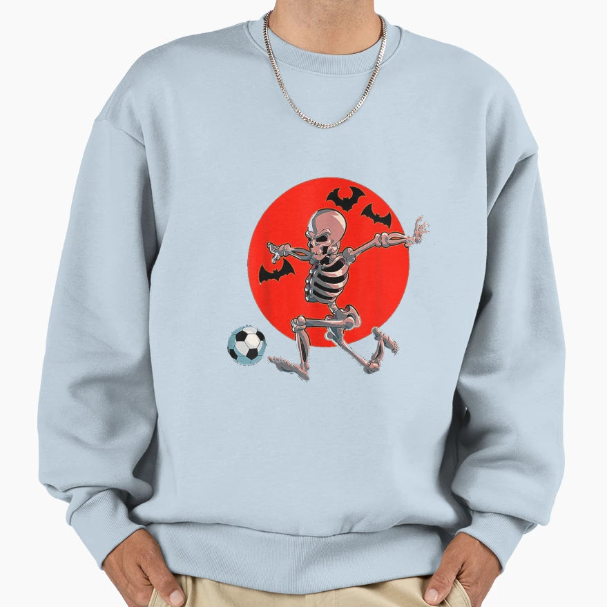 Soccer Skeleton Halloween Soccer Sweatshirt - Unique Graphic for Adults - T-Shirt, Sweatshirt, Hoodie