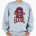 Baseball Skull Sweatshirt - Minimalist Print for Adults - T-Shirt, Sweatshirt, Hoodie