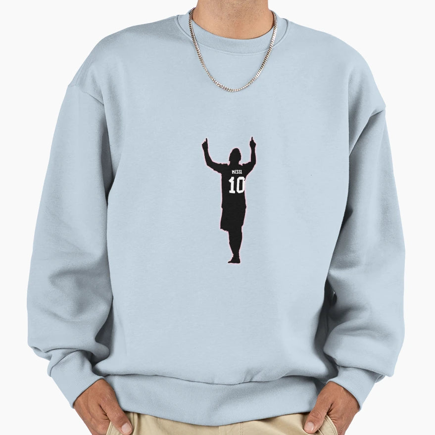 Lionel Messi Iconic Celebration Pose Sweatshirt - Streetwear Style Unisex - T-Shirt, Sweatshirt, Hoodie