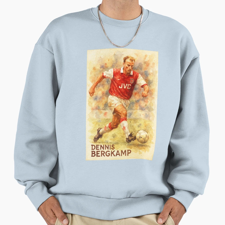 Dennis Bergkamp Sweatshirt - Custom Art Print for Adults - T-Shirt, Sweatshirt, Hoodie