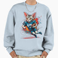 Shorthair Cat Playing American Sweatshirt - Custom Art Print for Adults - T-Shirt, Sweatshirt, Hoodie