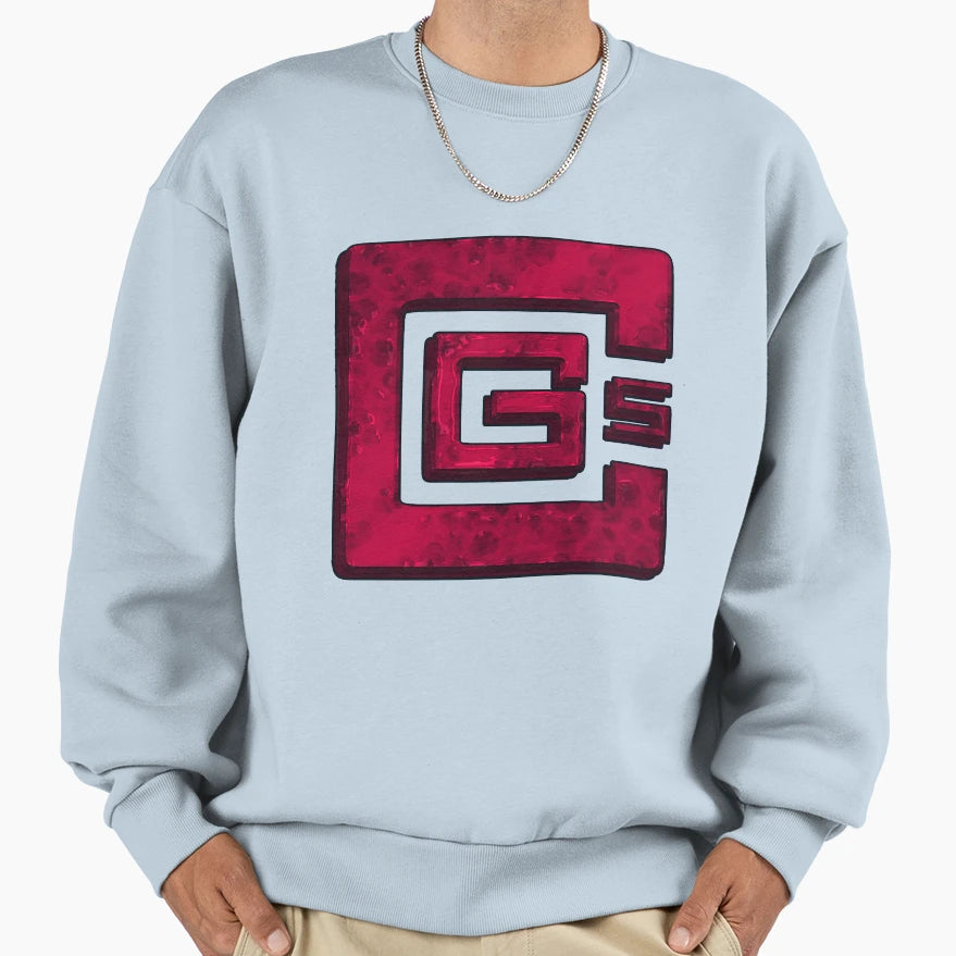 Red Cg5 Logo Fan Time Only Sweatshirt - Aesthetic Graphic Men Women - T-Shirt, Sweatshirt, Hoodie